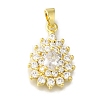 Rack Plating Brass Micro Pave Cubic Zirconia Pendant KK-H485-39G-01-1