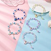 Alloy Acrylic Butterfly Charm Bracelets BJEW-JB12761-1