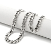 Non-Tarnish 201 Stainless Steel Cuban Link Chain Necklaces for Women and Men NJEW-F322-11P-02-2