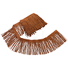 Faux Suede Fabric Tassel Ribbons OCOR-WH0109-110B-1
