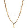 1Pc 304 Stainless Steel Letter Pendant Necklaces NJEW-LP0001-33I-G-1