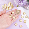 1Bag Brass Initial Pendants KK-BBC0026-11-3