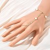 Brass Micro Pave Clear Cubic Zirconia Mittens Bracelets for Women BJEW-C156-02G-3