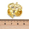 Brass Enamel Adjustable Cuff Rings for Women RJEW-G357-01H-5
