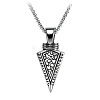 Vintage 304 Stainless Steel Arrow Head Pendant Necklaces for Men WG2A74C-01-4