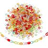 SUPERFINDINGS 700Pcs 7 colors Transparent Acrylic Linking Rings TACR-FH0001-08-1