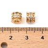Brass Micro Pave Cubic Zirconia Beads KK-C155-21G-3