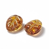 Golden Metal Enlaced Acrylic Beads X1-OACR-H019-09-3