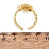 Brass Micro Pave Cubic Zirconia Adjustable Open Cuff Rings for Women RJEW-A072-01A-G-5
