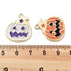 Halloween Theme Rack Plating Alloy Enamel Pendants PALLOY-F311-02G-3