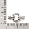 925 Sterling Silver Micro Pave Clear Cubic Zirconia Fold Over Clasps STER-M018-02P-3