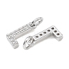 SHEGRACE Brass Micro Pave Clear Cubic Zirconia Pendants XGRQ29646-394P-L-2
