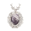 Natural Amethyst Pendants G-A226-02P-01-1