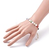 Colorful Heart Flower Beaded Bracelet for Girl Women BJEW-TA00030-3