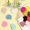 15Pcs 15 Colors Food Grade Eco-Friendly Silicone Beads SIL-CA0001-99-5