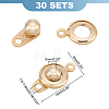 Unicraftale 30 Sets 201 Stainless Steel Snap Clasps STAS-UN0045-17-3