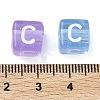 Spray Painted Transparent Acrylic Beads MACR-K365-07C-3