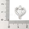 Rack Plating Brass Micro Pave Clear Cubic Zirconia Religion Heart Virgin Mary Connector Charms KK-L224-099P-03-3