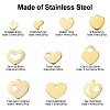 50Pcs 10 Styles 201 Stainless Steel Charms STAS-CJ0002-23-2