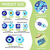 68Pcs 10 Styles Handmade Evil Eye Lampwork Beads LAMP-TA0002-71-4
