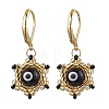 Star of David Evil Eye Handmade Glass Seed Beads with Lampwork Hoop Earrings EJEW-MZ00389-4