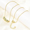 Brass Glass Triple Star Pendant Necklaces KK-CBAB173-03G-12-1