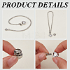 2Pcs Heart Non-Tarnish Stainless Steel Charm Bracelets BJEW-CN0001-23P-6