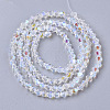 Electroplate Glass Beads Strands EGLA-Q118-3mm-C17-2