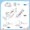 DIY Brass Cufflinks & Tie Clip Making Kits DIY-PH0035-72A-2