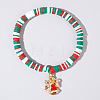 Christmas 304 Stainless Steel Enamel Charm Bracelets AH2991-29-1