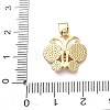 Brass Micro Pave Cubic Zirconia Pendants KK-C161-02G-08-3