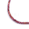 Natural Garnet Beaded Necklaces NJEW-F245-A10-2