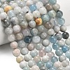 Natural Aquamarine Beads Strands X-G-F591-29B-10mm-01-1