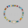 Handmade Bohemian Colorful Faceted Rondelle Glass Beaded Stretch Bracelets UI5654-4-1