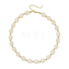 Two Tone Acrylic Twist Beaded Necklaces NJEW-JN05840-01-4