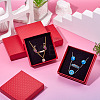 5Pcs Rhombus Textured Cardboard Jewelry Packing Boxes with Sponge Inside CBOX-TA0001-18B-7