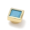 Square Brass Micro Pave Cubic Zirconia Cabochons KK-P345-13G-E08-2