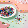 Craftdady 500Pcs 20 Colors Transparent Frosted Glass Beads Strands GLAA-CD0001-15-6