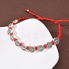 Nylon Rope Braided Bracelet for Women BJEW-Z156-03AS-01-3