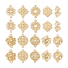 40Pcs 10 Style Baroque Style Zinc Alloy Connector Charms FIND-SW0001-19-11
