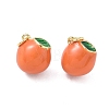 Brass Enamel Pendants KK-L256-44G-02-1