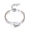 304 Stainless Steel Charm Bracelets BJEW-P258-16-2