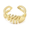 Brass Open Cuff Rings for Women RJEW-Z072-02G-02-2