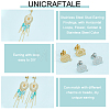 Unicraftale 24Pcs 4 Style 304 Stainless Steel Stud Earring Findings STAS-UN0040-81-6