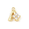 26Pcs Brass Micro Pave Clear Cubic Zirconia Charms KK-Z151-18G-2