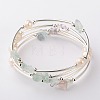 Gemstone Chip Warp Bracelets X-BJEW-JB01518-01-1