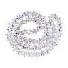 Electroplate Transparent Glass Beads Strands EGLA-Q136-01A-02-2