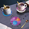 DIY Diamond Painting Space Theme Cup Mat Kits DIY-TAC0028-01-21