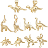 10Pcs 5 Styles Brass Charms KK-BBC0017-26-1