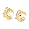 Brass Micro Pave Cubic Zirconia Cuff Earrings for Women CU-CBAE7DF-19G-4